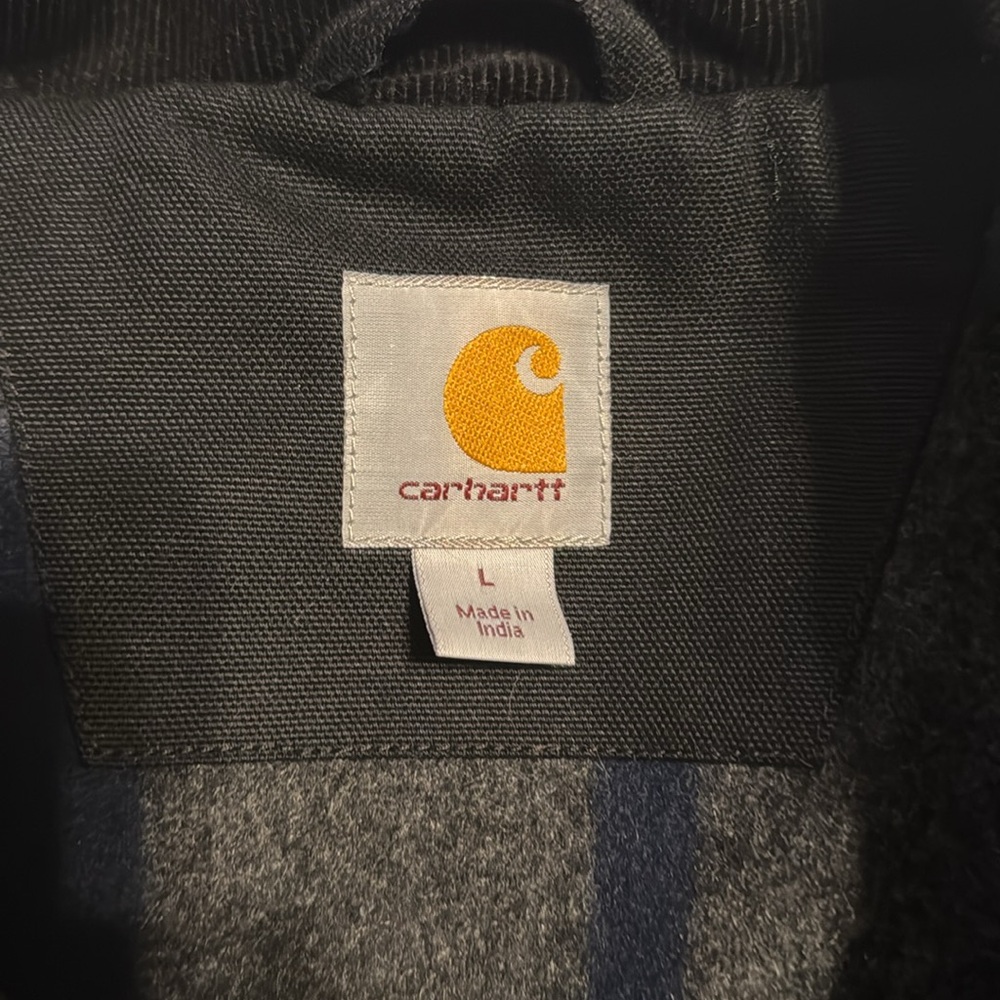 Carhartt Black Military Field Jacket Heavy-Duty large - Picture 2 of 4